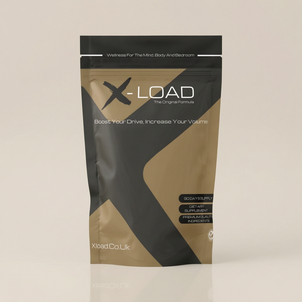 X-Load supplement package on a beige background